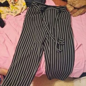 Woman's striped dress pants